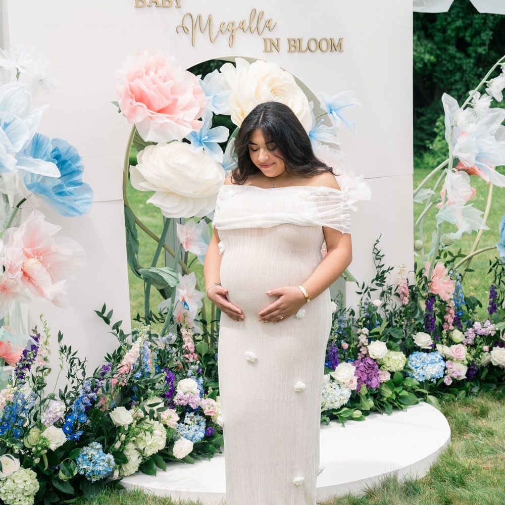 Meshki Brynn Orchid Knit Maxi Dress - Ivory